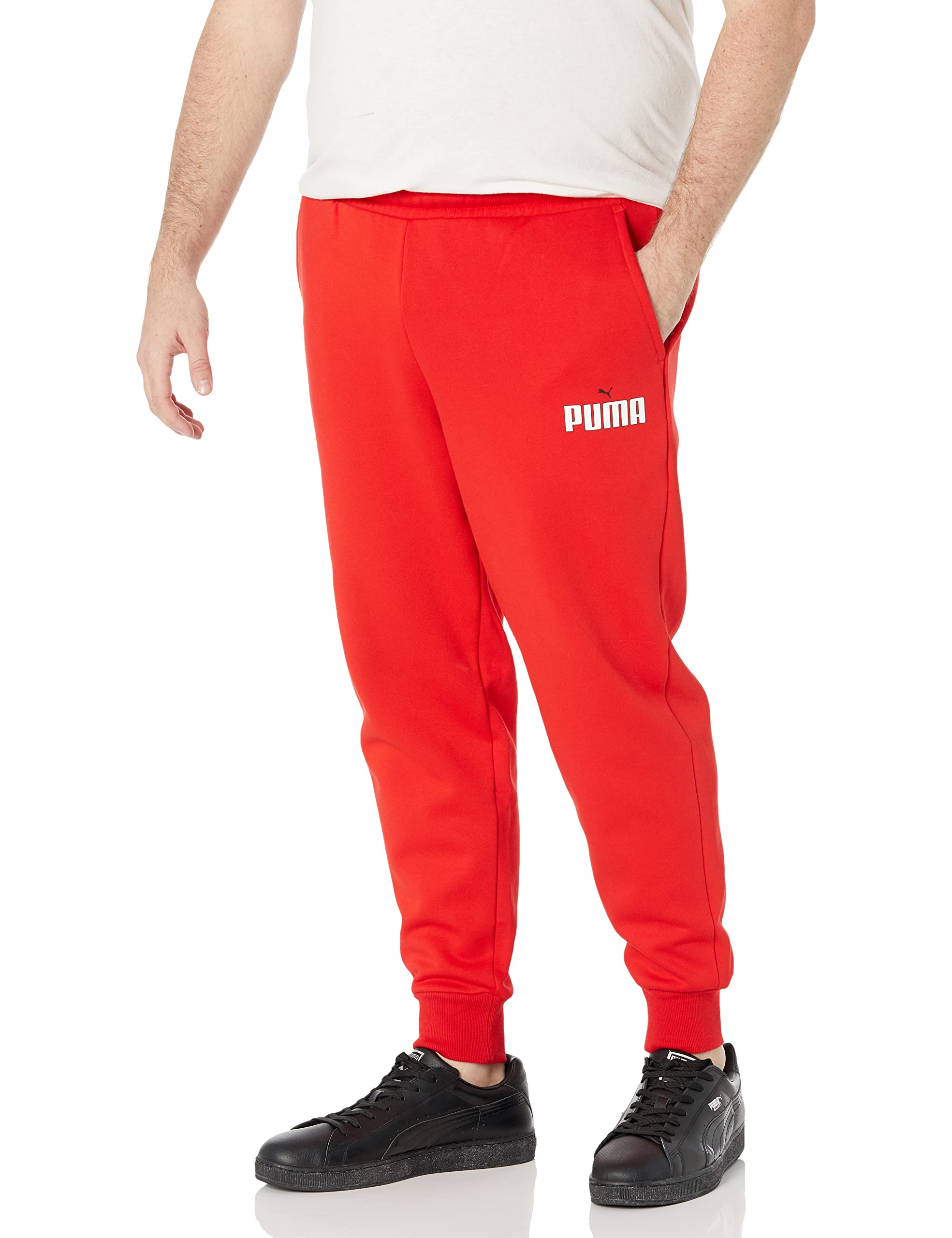 PUMA Men's Essentials+ Fleece Sweatpants - Comfortable Athletic Joggers for Casual Wear & Gym - Soft Cotton Blend Sweatpants for Running, Lounging & Workout