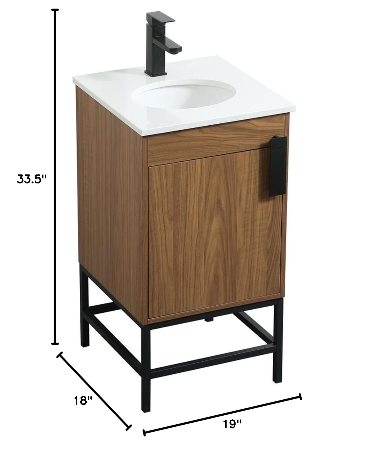 Modern 32-inch Single Bathroom Vanity with Backsplash - Elegant Grey Under Sink Storage Organizer Cabinet for Bathroom Decor | Perfect for Small Spaces, Apartments & Home Renovations