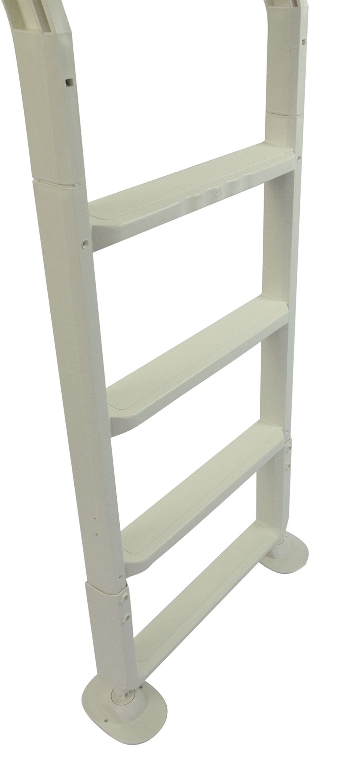 Adjustable Above Ground Pool Ladder for Inground Pools - Champlain Plastics Heavy Duty Safety Steps (Up to 54