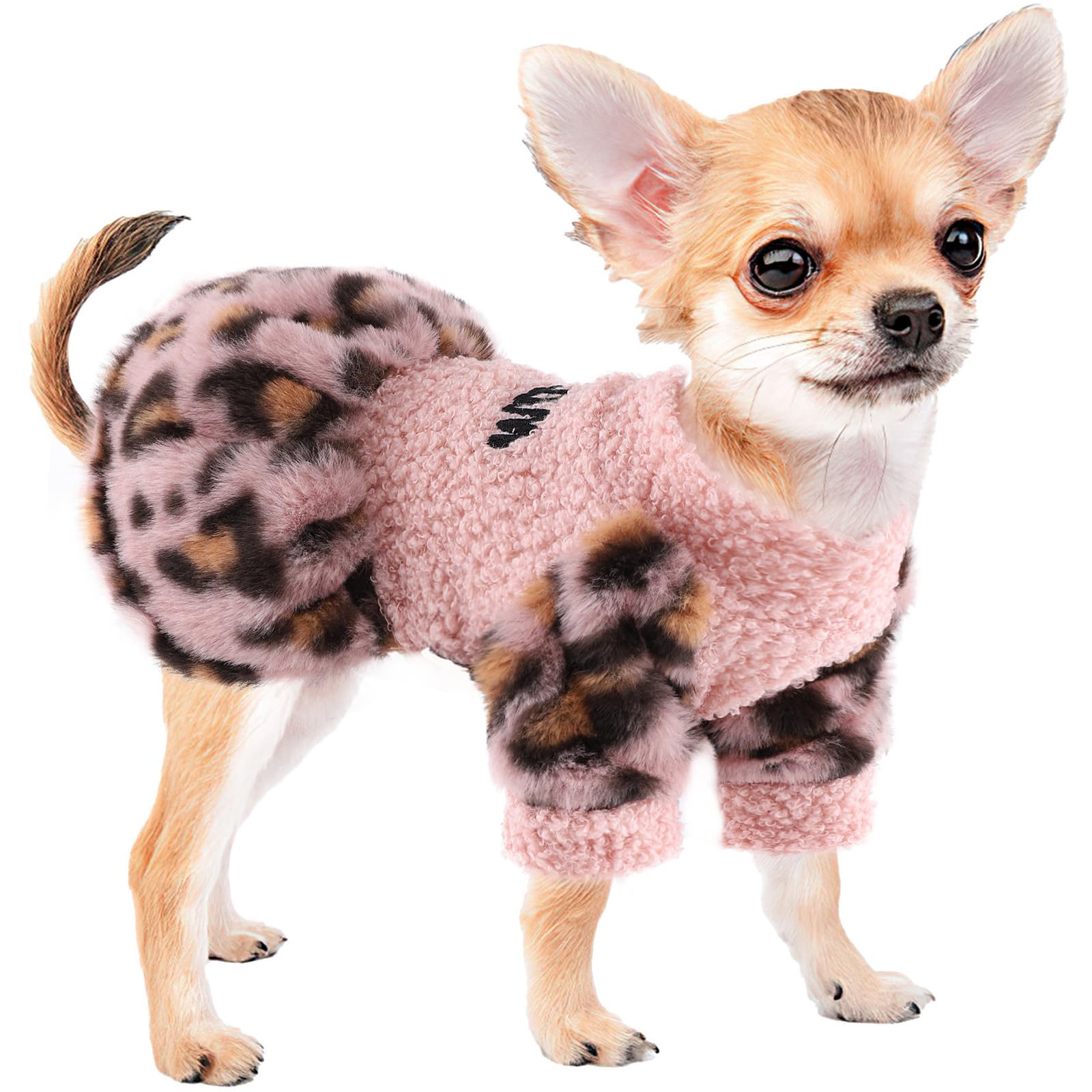 Warm Dog Sweater for Small Dogs - XX-Small Fall & Winter Puppy Clothes, Cozy Pet Outfit for Chihuahua, Yorkie & Tiny Cats - Perfect for Cold Weather Walks & Indoor Comfort