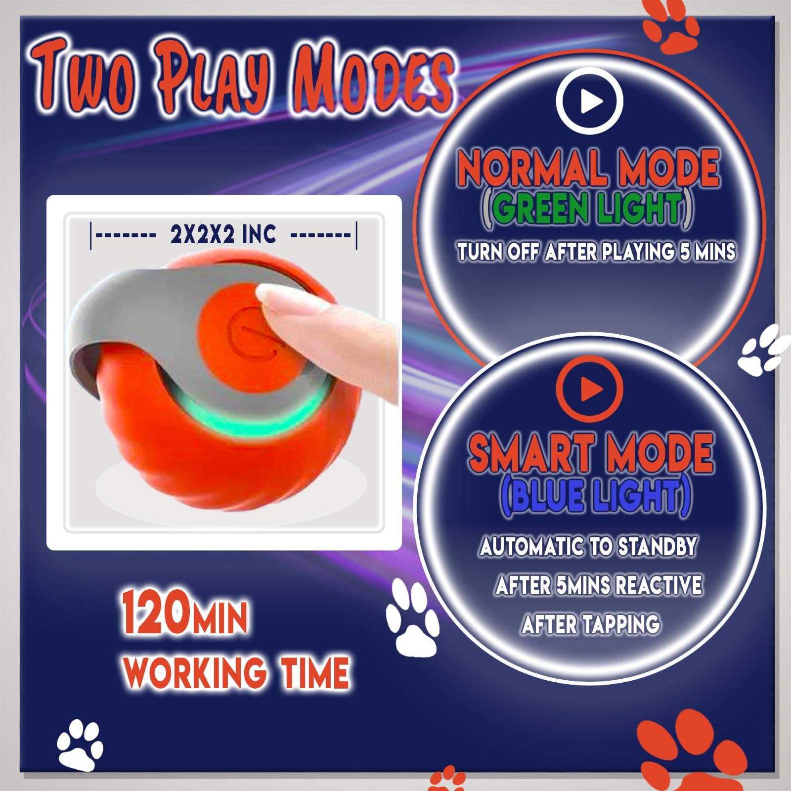 Speedy Tail 2.0 - USB Rechargeable Interactive Cat Toy with Automatic Moving Ball & Replaceable Tails - Smart Pet Toy for Indoor Cats & Dogs - Perfect for Playtime, Exercise & Boredom Relief