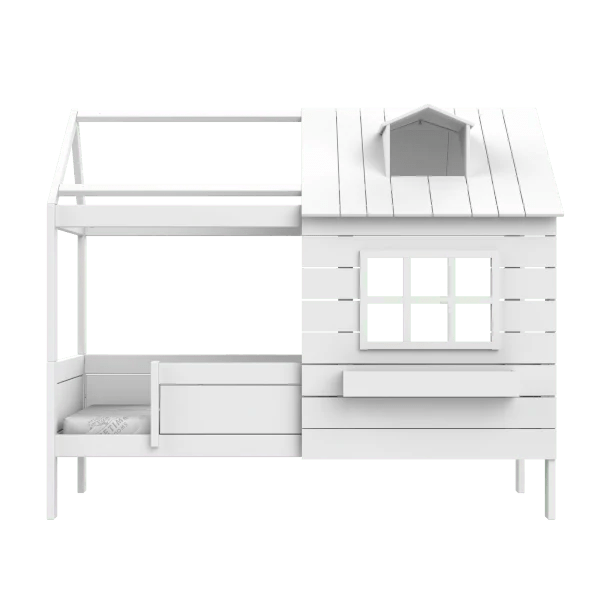 Lake House Style Wooden House Bed Frame 90x200 cm - Perfect for Kids' Bedrooms, Playrooms & Cozy Reading Nooks