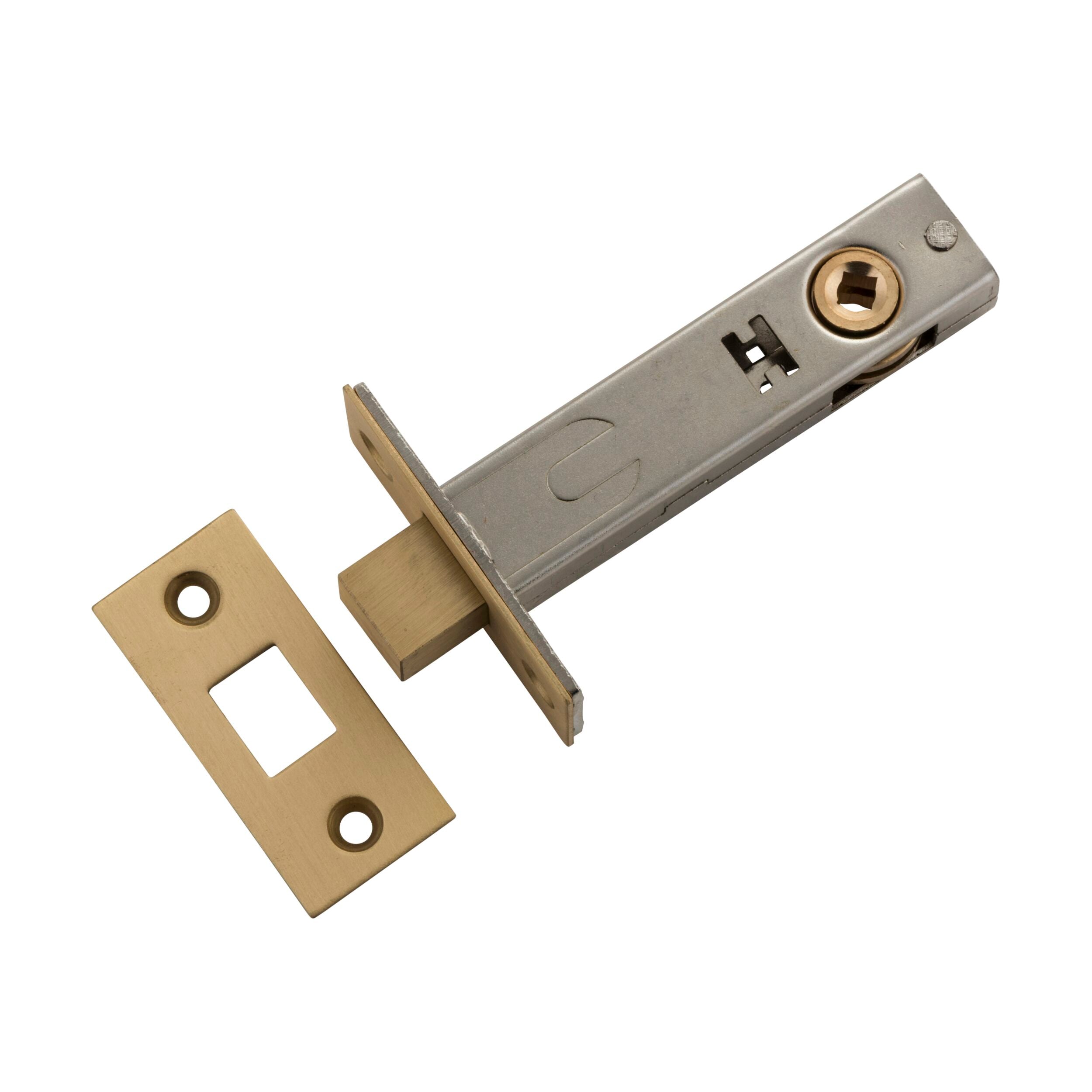 6241 Privacy Bolt Satin Brass Backset 70mm - High Security Door Lock for Bedroom, Bathroom & Office - Durable & Stylish Hardware Solution