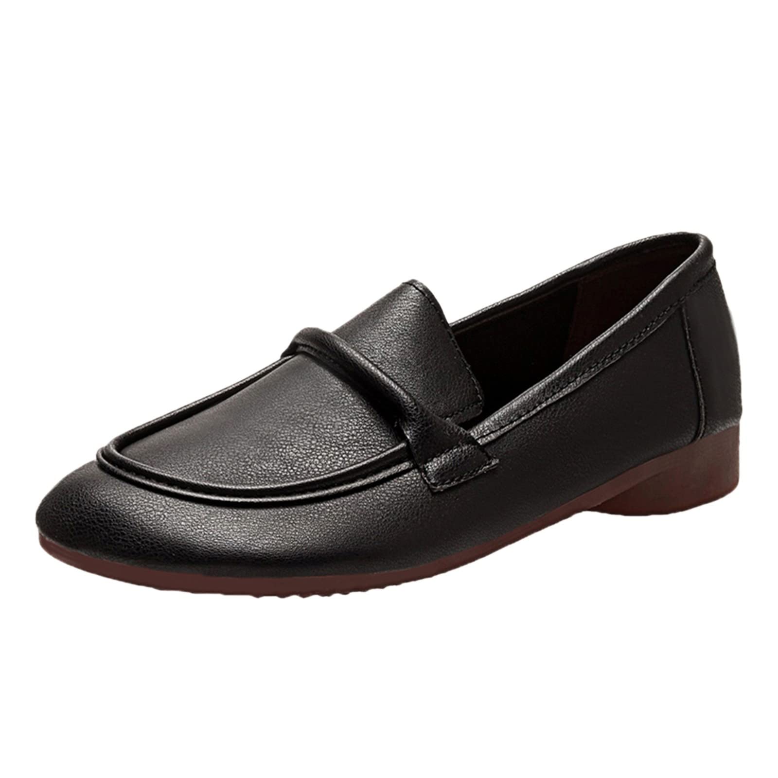 Women's Comfortable Slip-On Walking Shoes - Fashion Casual Flat Shoes with Soft Sole & Round Toe for Autumn - Perfect for Daily Wear, Travel & Light Exercise