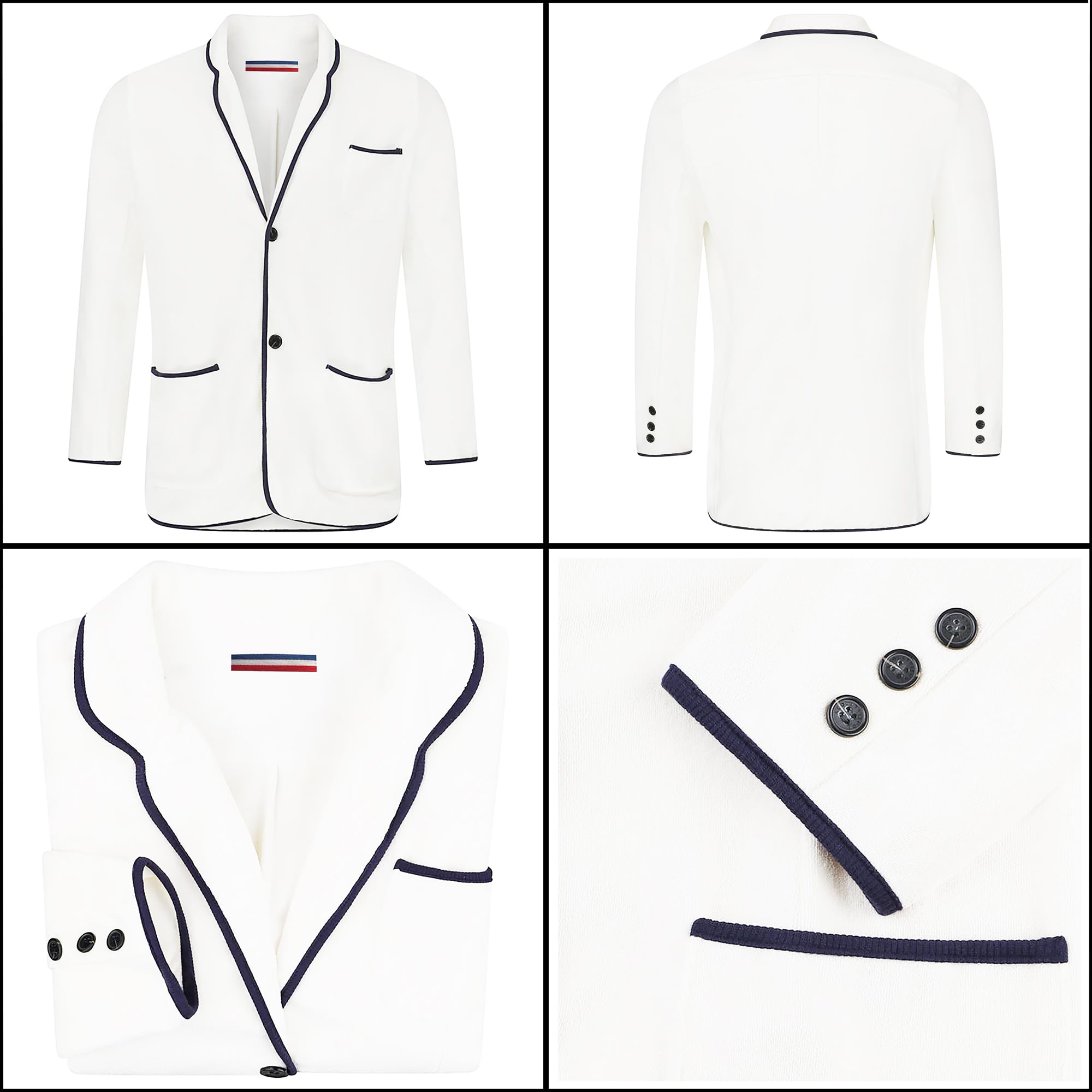 Luxury Men's Bathrobe - Premium Organic Cotton Terry Towelling Blazer, Soft Leisure Cotton Bath Robe for Pool, Beach, and Spa Relaxation