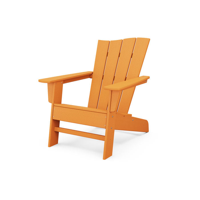 POLYWOOD Wave Chair Right Arm - Durable Outdoor Adirondack Chair for Patio, Deck, Poolside & Garden - Weather-Resistant Recycled Plastic Furniture