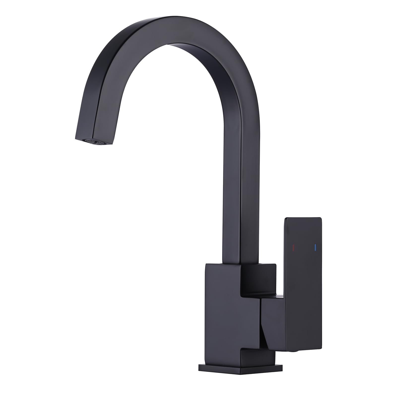 Matte Black Single Hole Bar Sink Faucet - Stainless Steel Single Handle Kitchen Faucet for Bar, RV, Bathroom & Restroom Sinks - Perfect for Home Bars, Coffee Stations & Small Kitchenettes