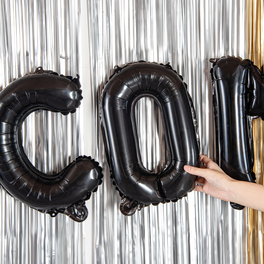 Balloonify Black Mylar Letter O Balloon - 16 Inch Large Foil Alphabet Balloons (1 Count) for Birthday Parties, Graduation Decorations & Photo Backdrops