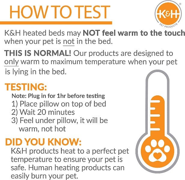 K&H Amazin' Thermo Kitty Pad - Self-Warming Heated Cat Bed for Indoor & Outdoor Use - Perfect for Cold Weather & Senior Cats