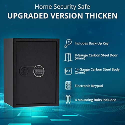 GARVEE 19.6x13.7 Inch Digital Keypad Steel Safe Box - Fireproof & Waterproof Security Safe for Home, Office, Jewelry, Cash & Documents - Heavy Duty Electronic Lock Safe for Secure Storage & Protection