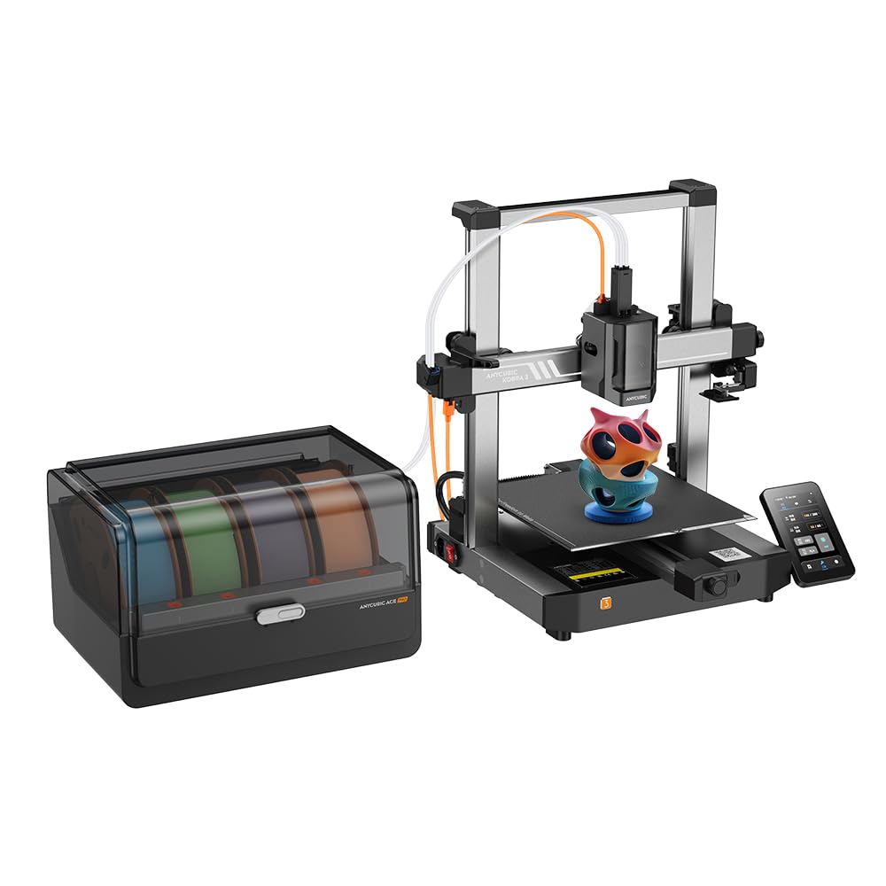 Anycubic Kobra 3 Combo 3D Printer - High-Speed 600mm/s, Multicolor Printing with ACE Pro, 4.3