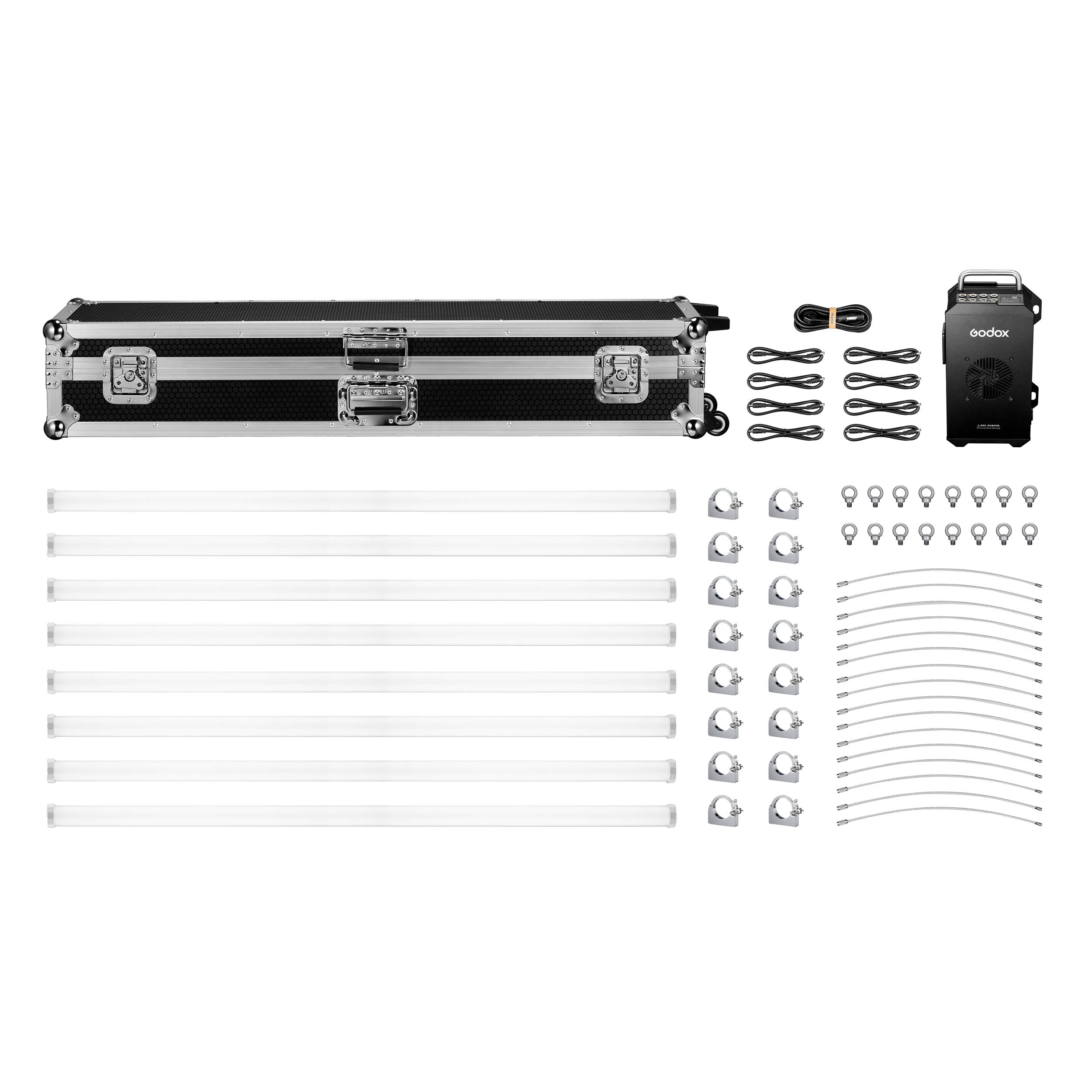 KNOWLED TP4R K8 Eight Light 4 Foot Pixel Tube LED Lighting Kit - Perfect for Stage Shows, DJ Events, and Home Theater Lighting Effects