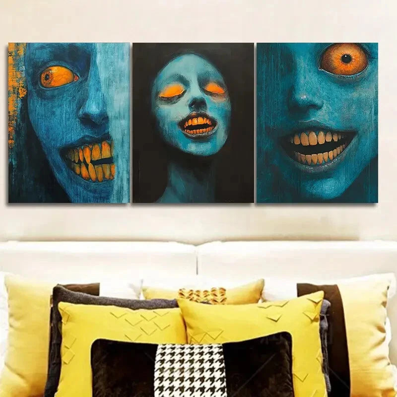 3-Piece Forest Demon Wall Art Set - Framed Canvas Prints 40x60cm (16x24in) | High-Quality Australian Made Wall Decor | Ready to Hang for Living Room, Bedroom & Office