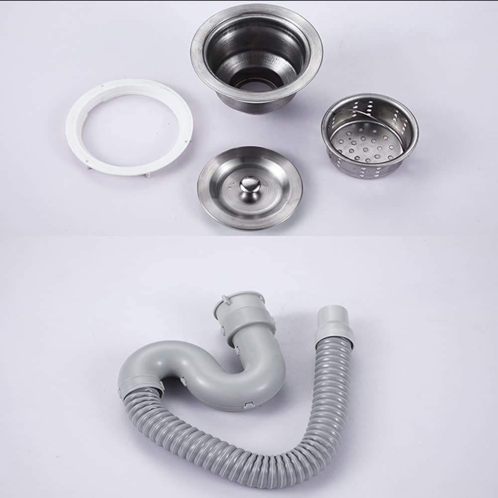 **Stainless Steel Square Kitchen Sink - Single Bowl Deep Basin with Reversible Drainer & Waste Pipes | Perfect for RV, Campervan, Home Kitchens, Bars & Pubs**    *Use Scenarios: Ideal for compact spaces, mobile homes, commercial kitchens, and modern home upgrades.*