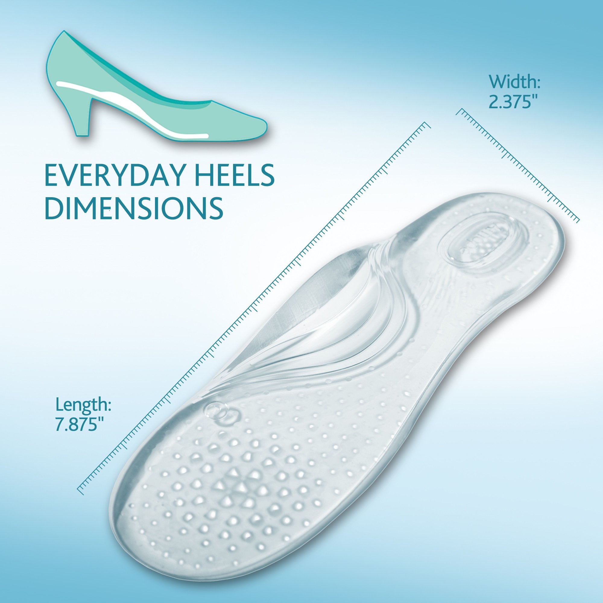 Amope GelActiv Everyday Heels Insoles for Women - Comfort & Support for High Heels (Size 5-10, 1 Pair) | Perfect for Work, Parties & Long Hours Standing
