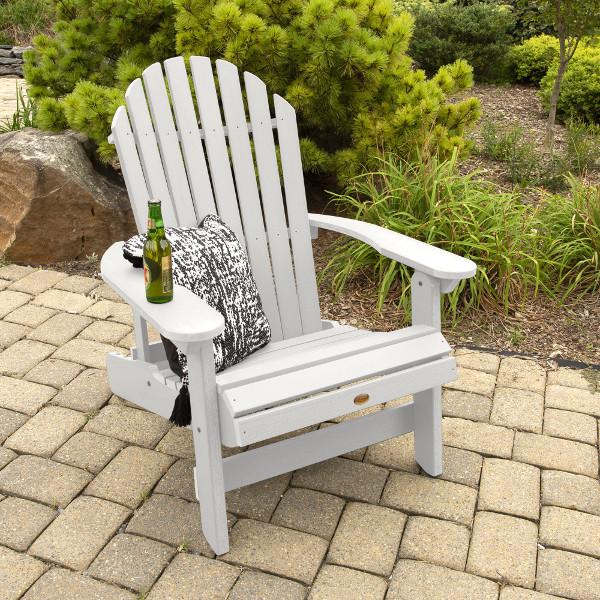 King Hamilton Folding & Reclining Adirondack Outdoor Chair - Patio, Lawn, Garden & Poolside Relaxation - Weather-Resistant Comfort for Backyard, Deck & Camping