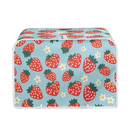 blue red strawberry flower