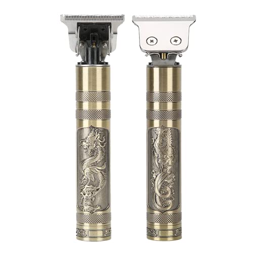 Jopwkuin Vintage Style Professional Electric Hair Clippers - USB Rechargeable Barber Trimmer for Men with Strong Power | Perfect for Salon, Home Haircuts & Beard Grooming