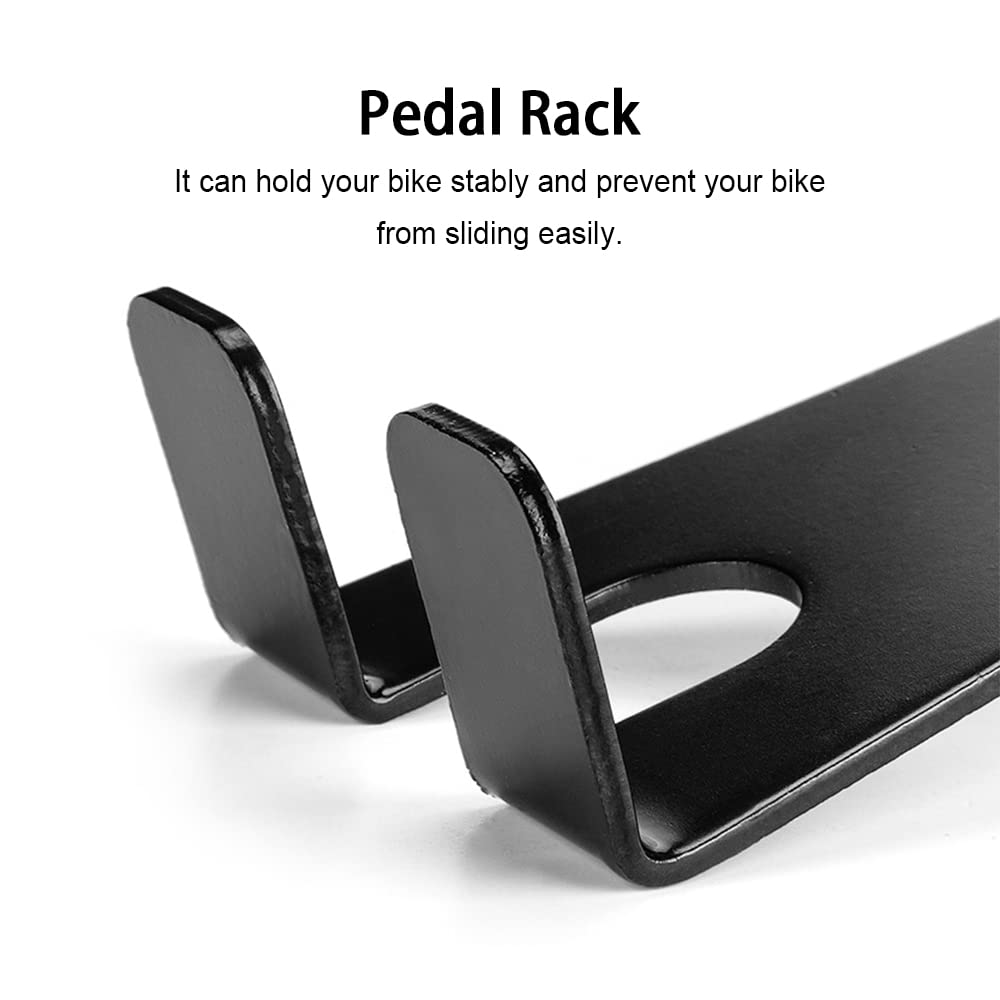 HUIOP Bike Wall Mount Rack - Heavy Duty Bicycle Pedal Hanger for Secure Garage Storage & Space Saving Bike Display - Perfect for Home, Garage, or Shop Organization