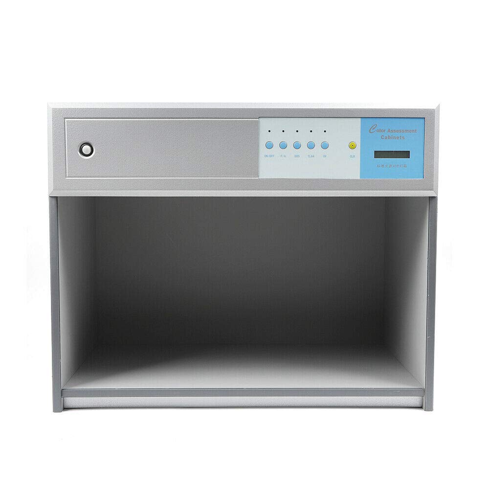Professional 4-Light Source Color Matching Cabinet (D65, TL84, UV, F) - Accurate Color Assessment Light Box for Textiles, Printing & Dyeing Materials | Perfect for Quality Control in Manufacturing, Design Studios & Laboratories