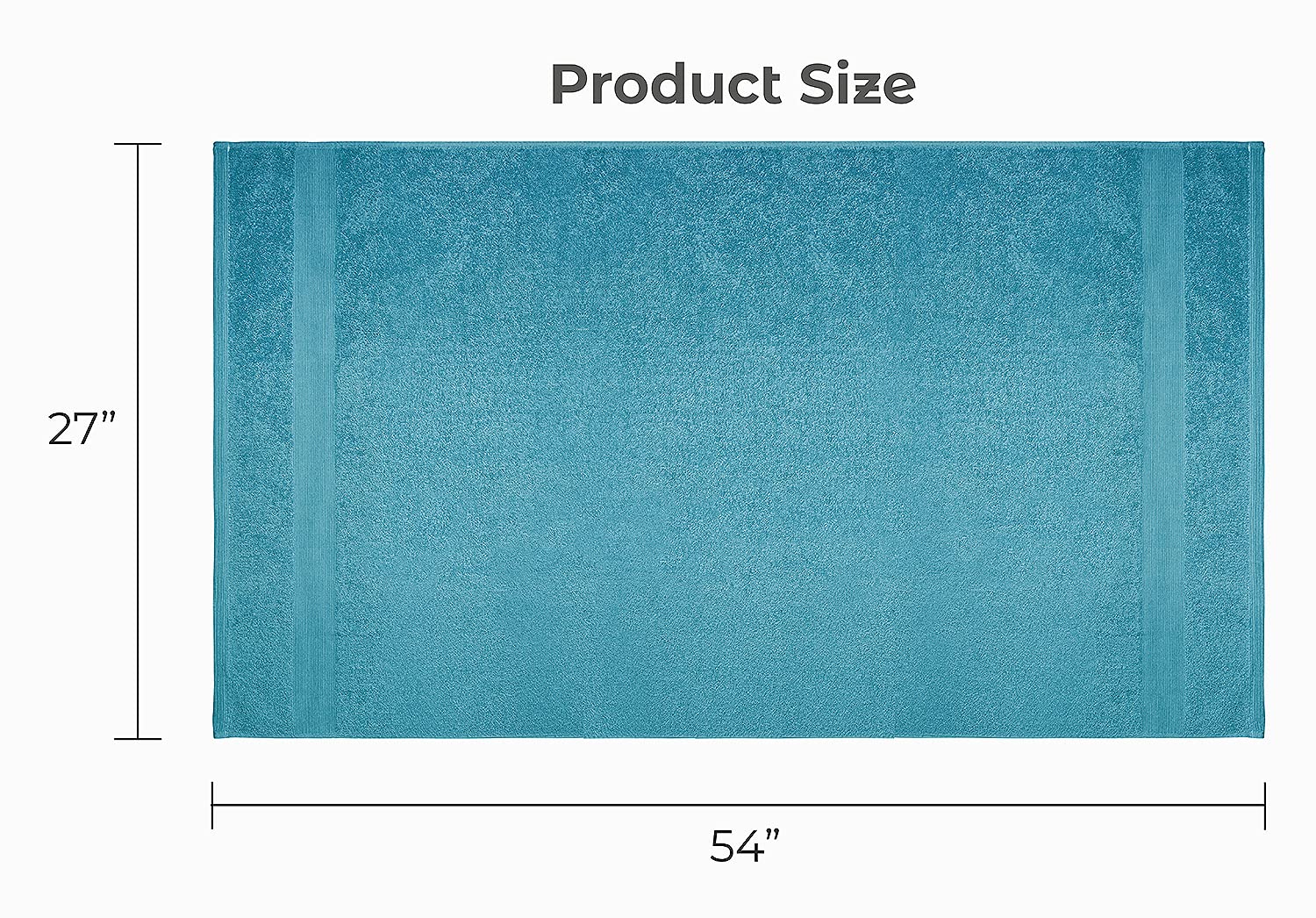 Softolle 100% Cotton Luxury Bath Towels Set of 4 - Super Soft & Absorbent 27x54 Inch Bathroom Towels - Eco-Friendly, Quick-Dry, Plush Hotel Quality (Turquoise) - Perfect for Spa, Gym, and Guest Bathrooms