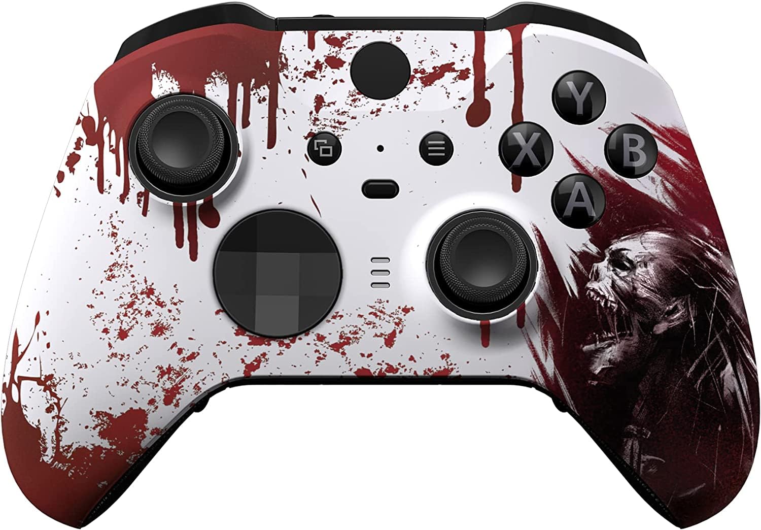 Custom Elite Series 2 Controller for Xbox One/Series X/S - Premium Gaming Pad with Enhanced Grip & Hair Trigger Locks (Bloody Zombie Edition) - Perfect for Competitive Gaming, FPS & Battle Royale