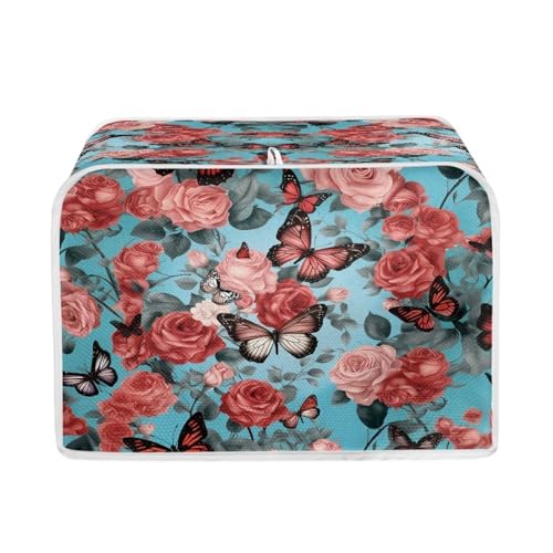 Rose Butterfly - Red and Blue