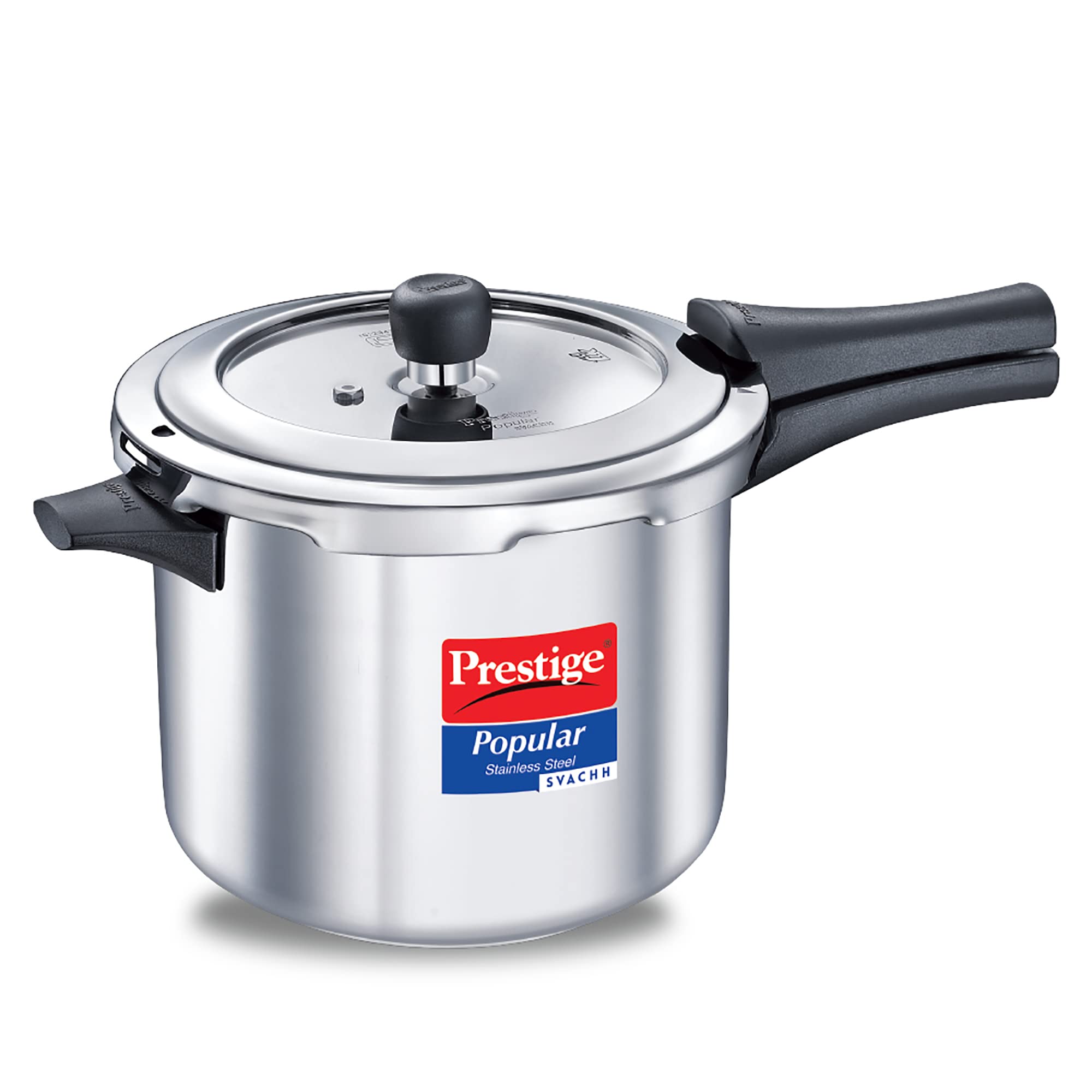 **Prestige Popular Svachh Spillage Control Stainless Steel Pressure Cooker with Outer Lid – 5L (Silver) – Ideal for Home Cooking, Meal Prep & Fast Pressure Cooking**