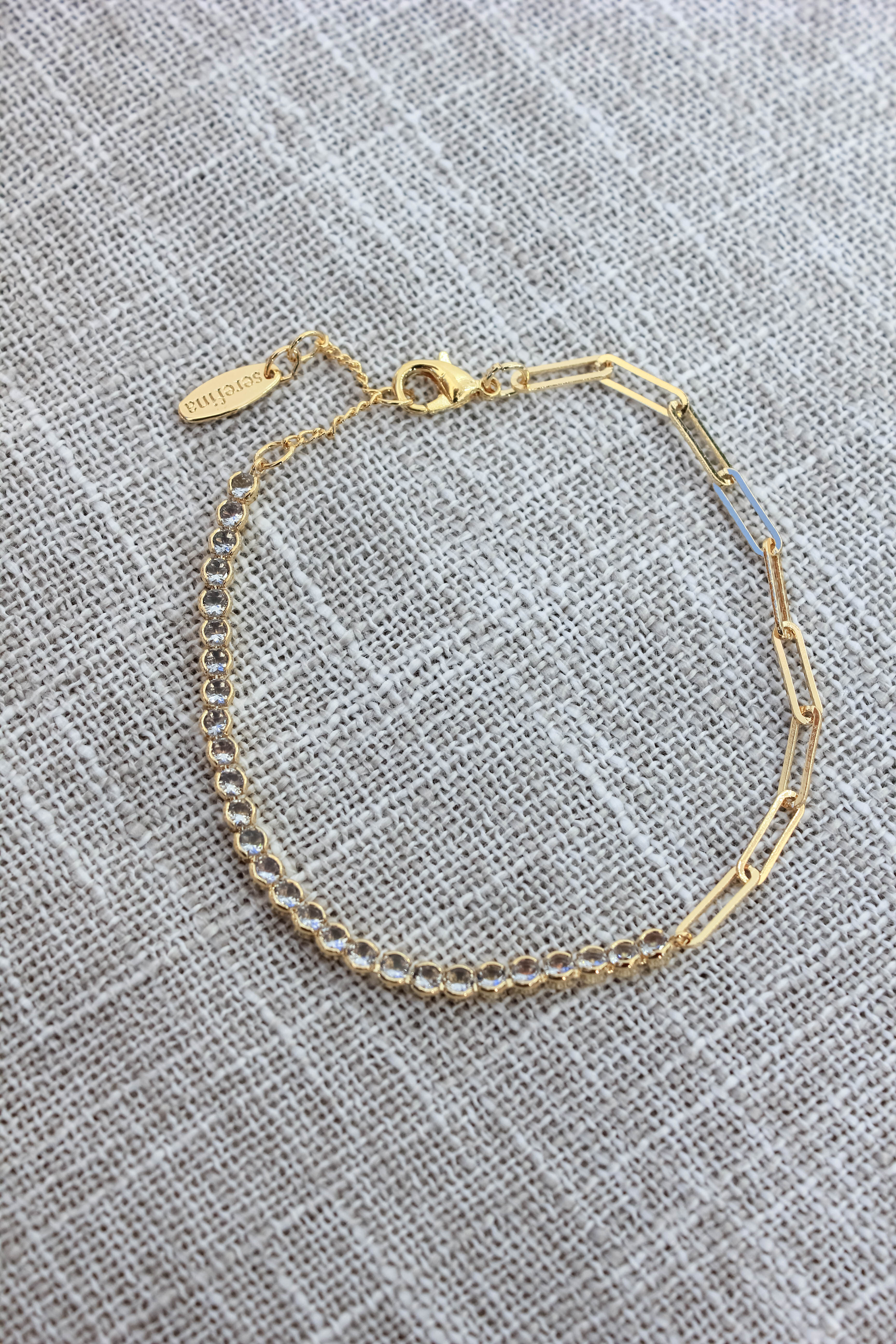Elegant Half Chain Tennis Bracelet for Women - Dainty Gold & Silver Bracelet for Everyday Wear - Perfect for Parties, Weddings & Special Occasions