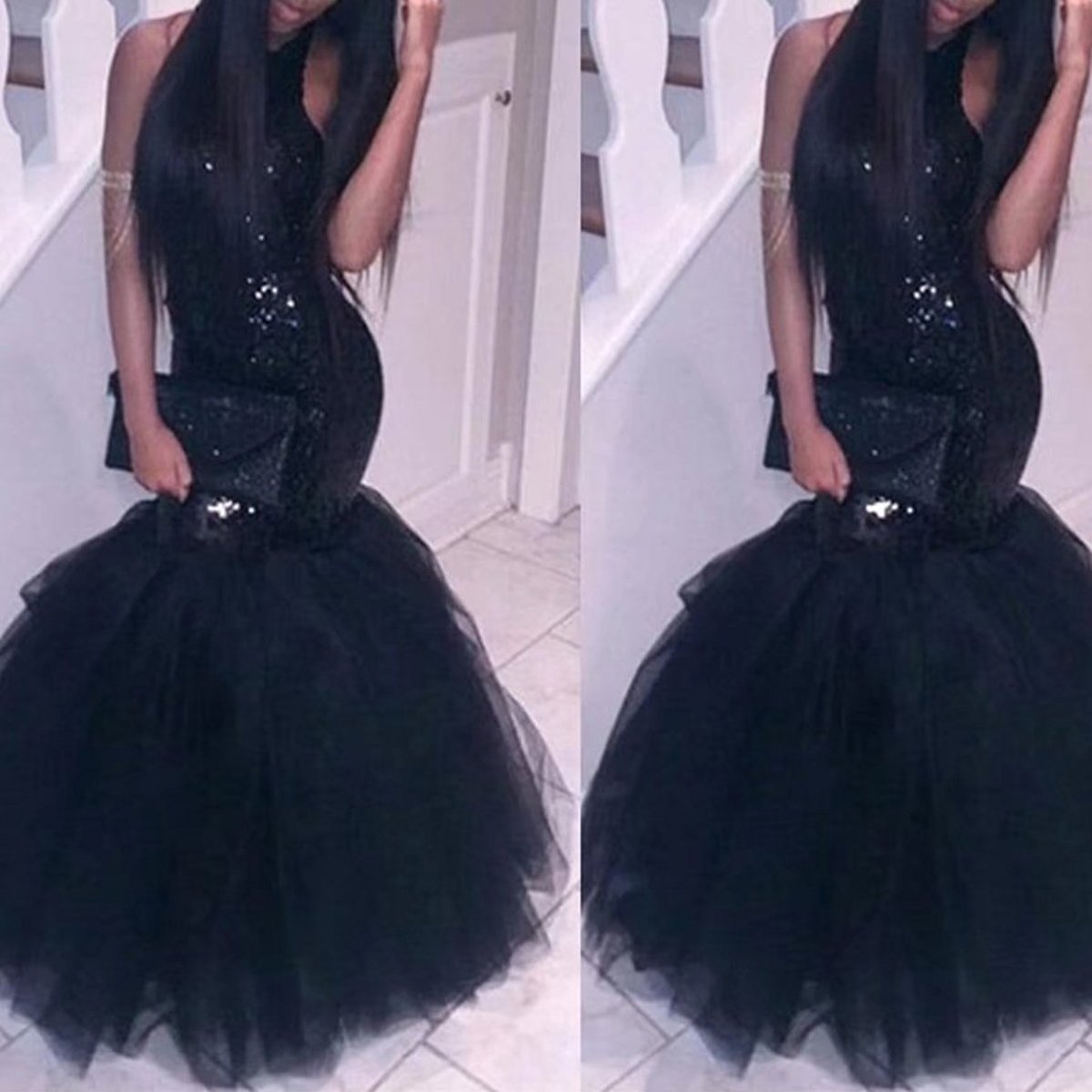 Lemai Halter Neck Sequin Mermaid Evening Gown - Elegant Backless Long Prom Dress for Women | Perfect for Formal Events, Dances & Special Occasions