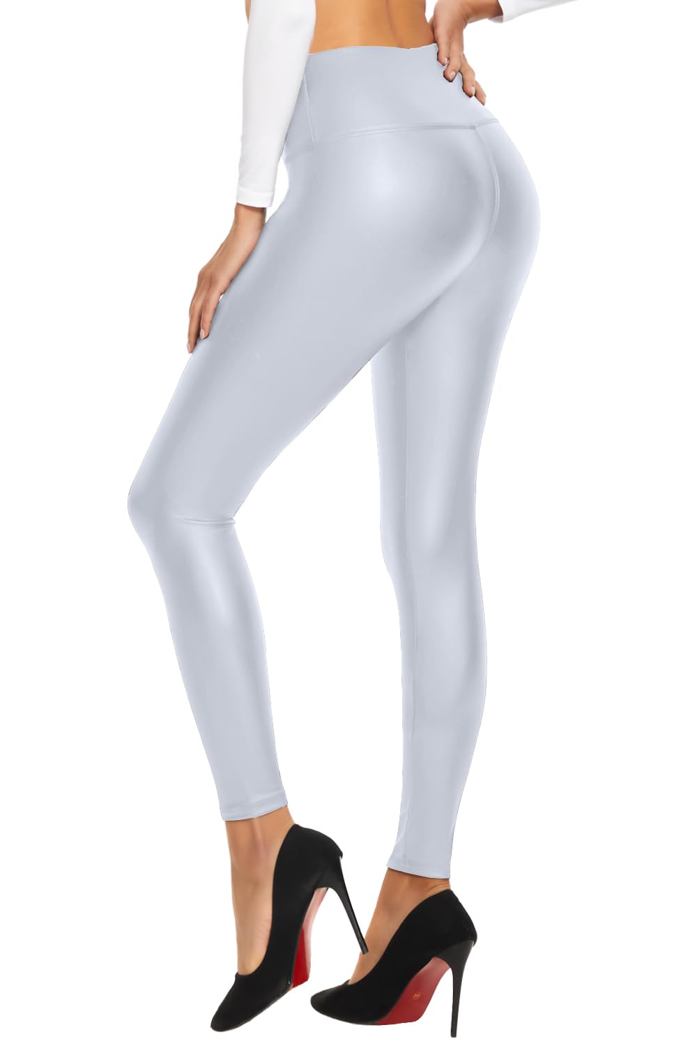 GROTEEN Women's Ripped Cutout Yoga Pants - High Waisted Tummy Control Workout Running Skinny Leggings | Gym, Yoga, Running & Casual Wear