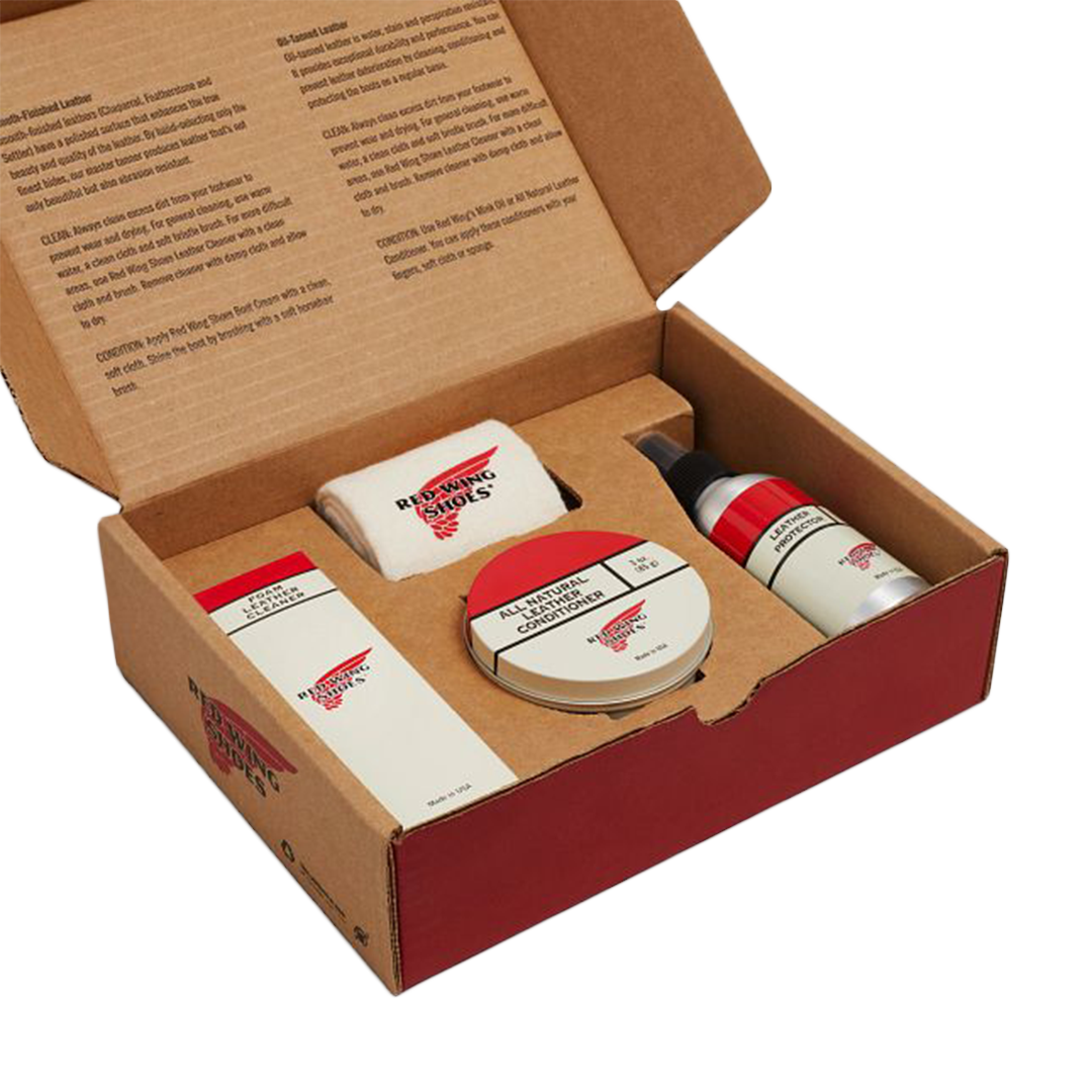 Red Wing Oil Tanned Leather Care Kit 98030 | Premium Leather Conditioner & Cleaner for Boots, Shoes & Bags | Protect & Restore Leather Goods for Work, Outdoor & Daily Use