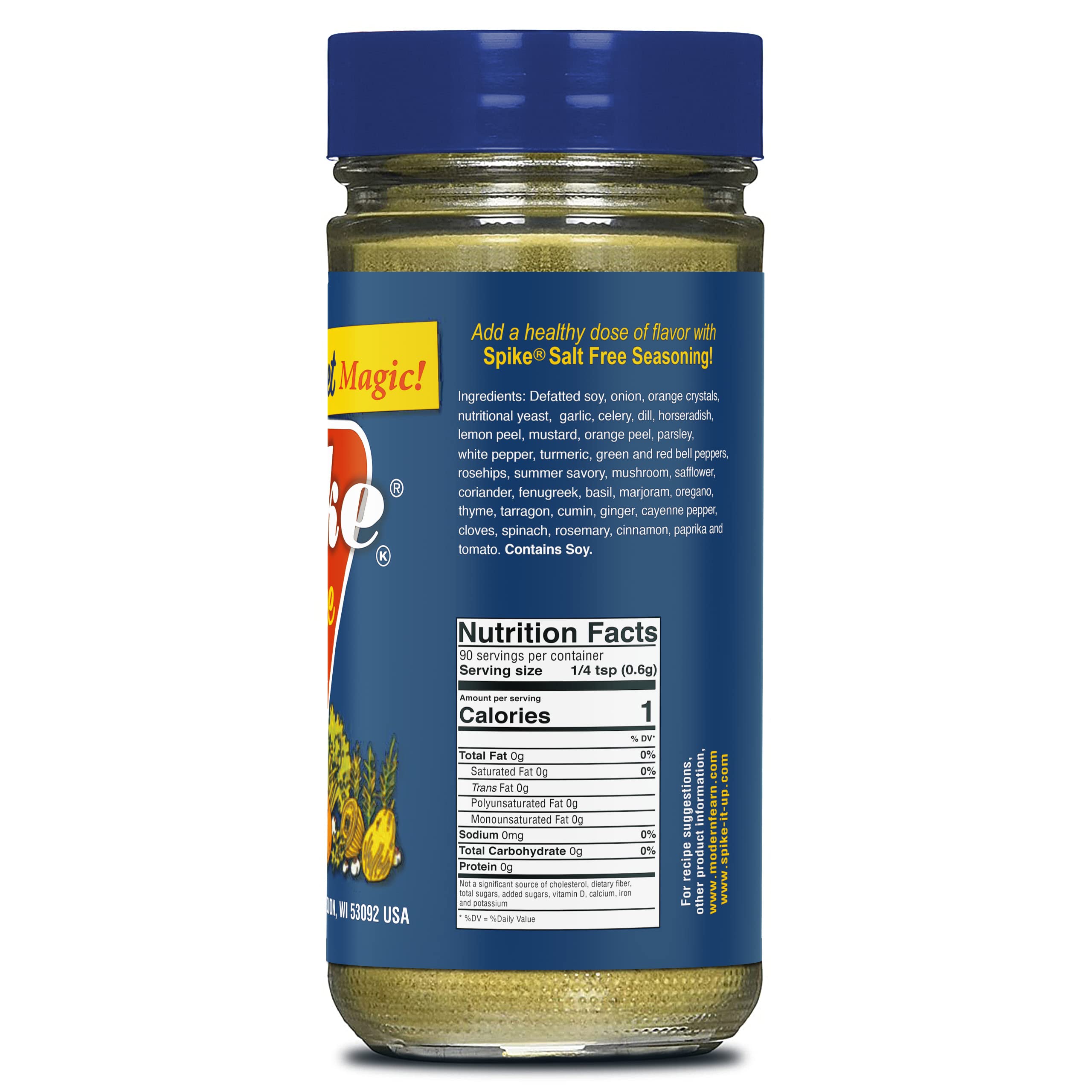 Spike Seasoning - Salt Free & Gluten Free All-Purpose Herb Blend (1.9 oz) | Perfect for Salads, Soups, Meats & Vegan Dishes