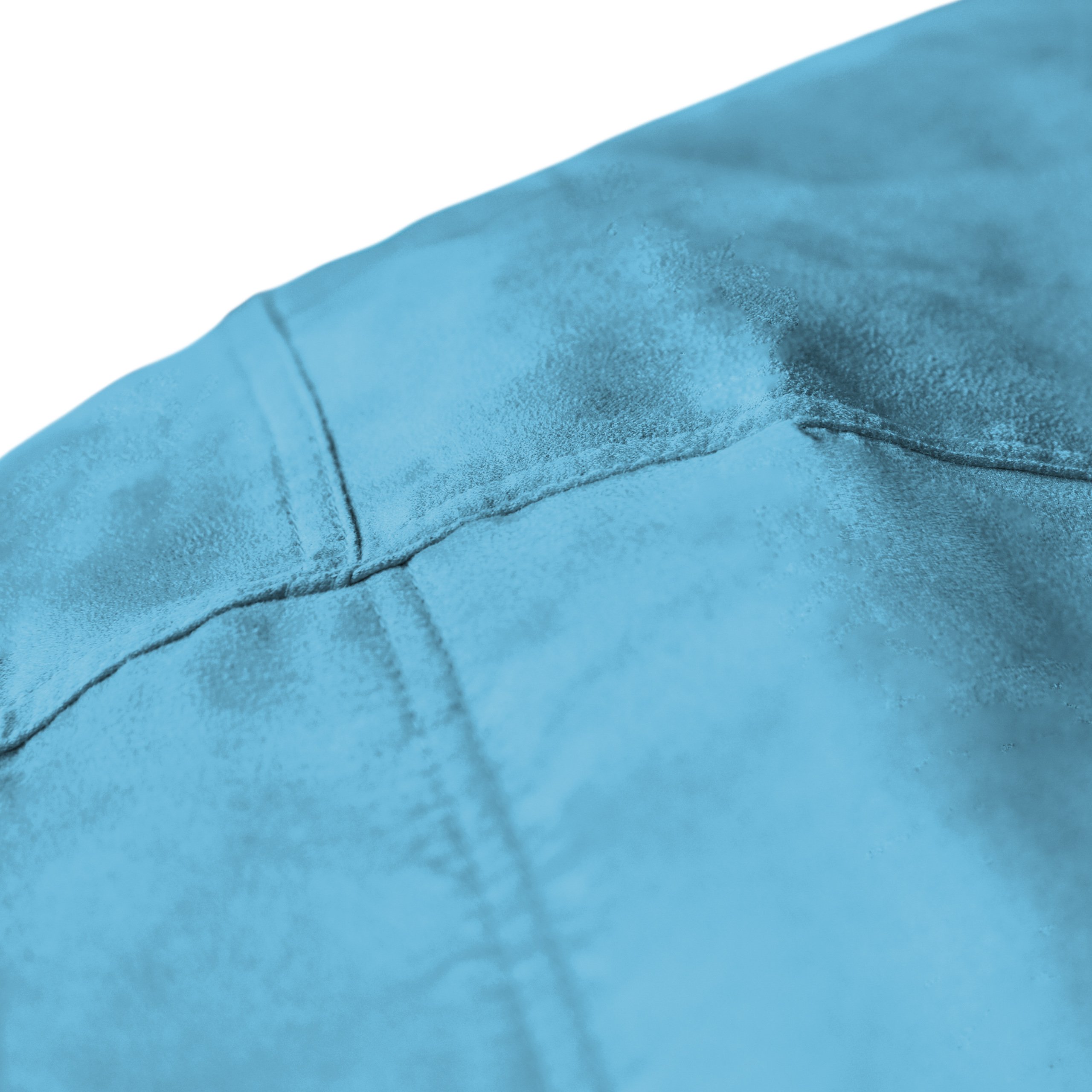 Lumaland 4ft Microsuede Bean Bag Chair - Ultra Soft Foam Filled Washable Lounge Chair for Kids, Teens & Adults - Light Blue Bean Bag Sofa for Bedroom, Dorm, Living Room & Playroom - Perfect for Reading, Gaming & Relaxation