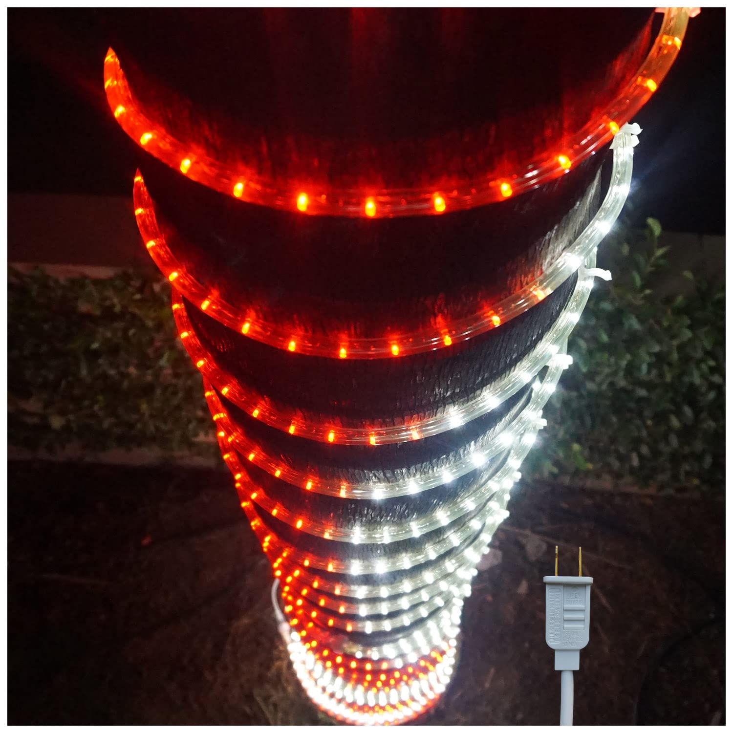 Russell Decor 200ft/60m LED Rope Lights - Waterproof Flexible String Lights for Indoor & Outdoor Use - Perfect for Party, Christmas Tree, Patio, Deck, Garden & Wedding Decorations (Red & White)