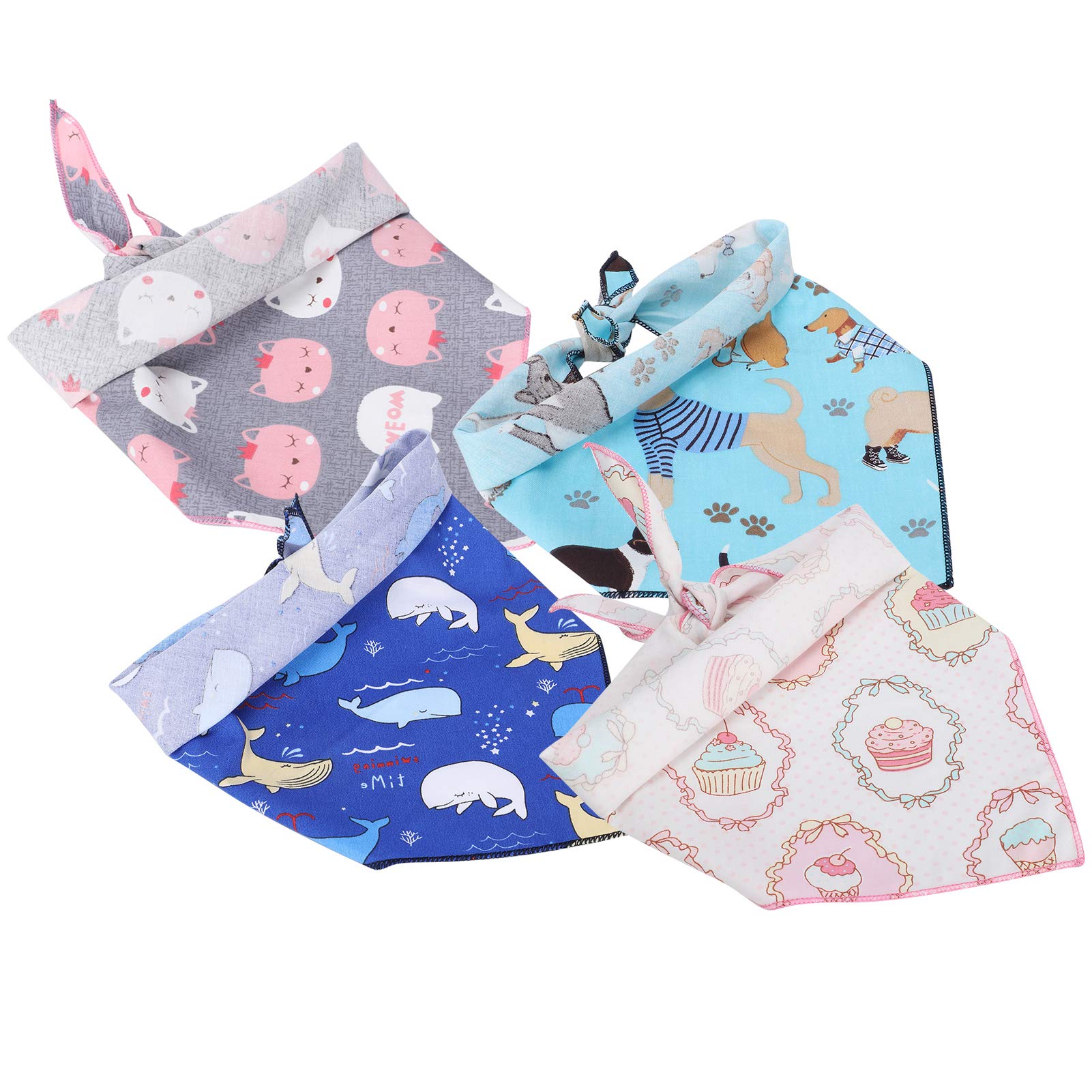 Breathable Cotton Dog Scarf for Rainy Days & Home Comfort