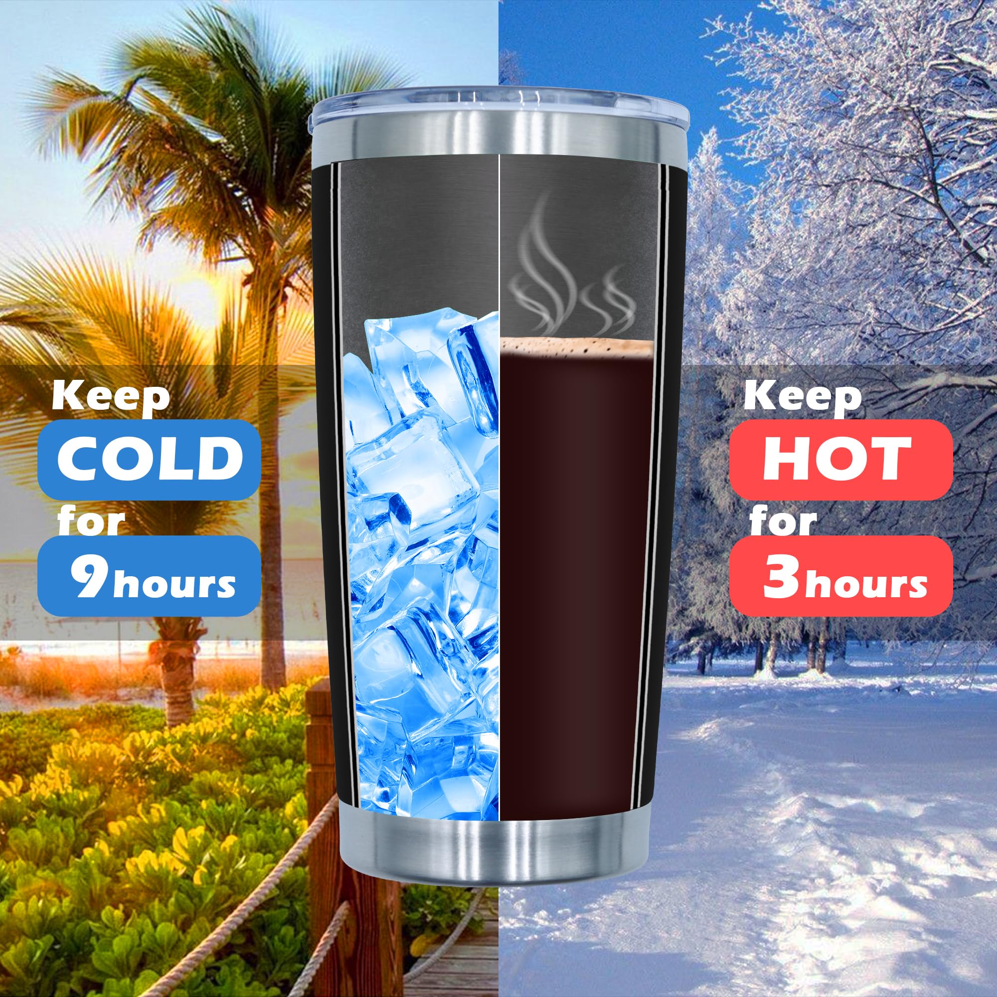 20oz Stainless Steel Tumbler with Lid - Vacuum Insulated Double Wall Travel Coffee Mug (12 Pack, Black) - Powder Coated for Hot & Cold Drinks - Perfect for Office, Gym, Camping & Outdoor Activities