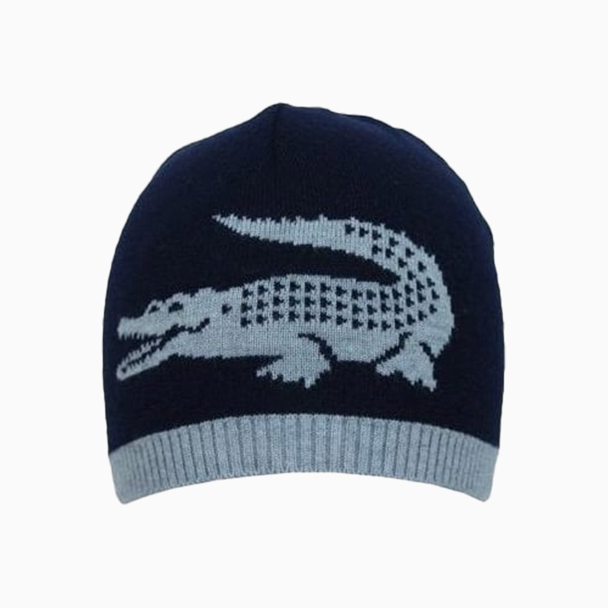 Jacquard Crocodile Wool Reversible Beanie Hat for Men & Women - Winter Warm Knit Skull Cap - Perfect for Outdoor Activities, Skiing & Snowboarding