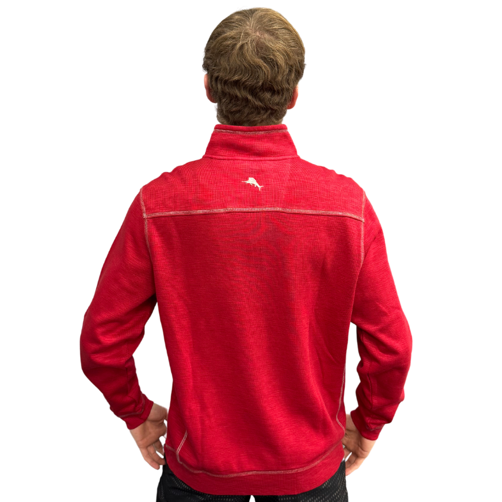Tommy Bahama Nebraska Huskers Men's 1/2 Zip Pullover Sweatshirt - Comfortable Casual Wear for Game Day & Outdoor Activities