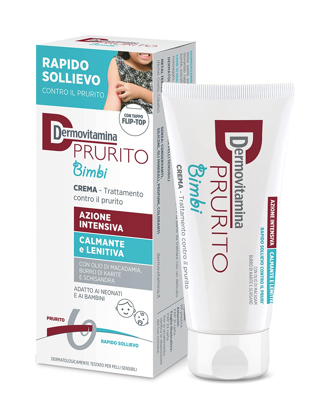 Dermovitamina Baby Itch Relief Cream 30ml - Soothing Anti-Itch Cream for Delicate Baby Skin with Macadamia Oil, Shea Butter & Panthenol - Gentle Formula for Newborns & Kids - Redness & Itch Relief - Perfect for Diaper Rash, Eczema & Sensitive Skin Care