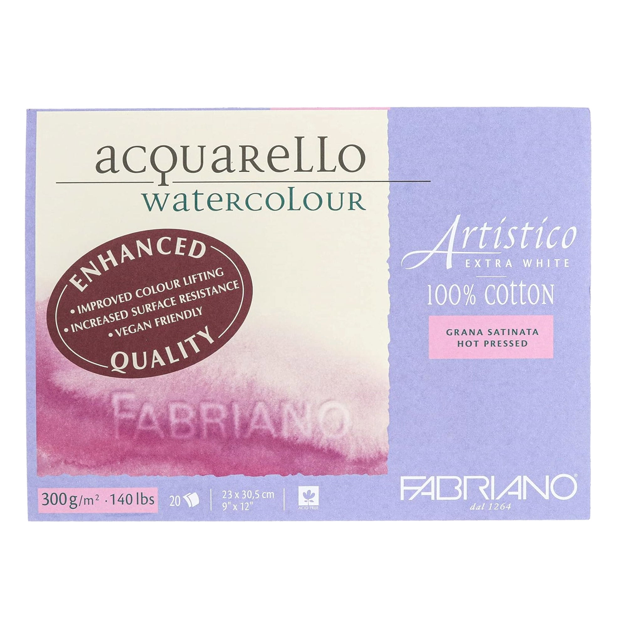 Premium Aquarello Watercolor Paper - Extra White, Acid-Free, 140lb/300gsm - Ideal for Artists, Sketching & Professional Painting Projects