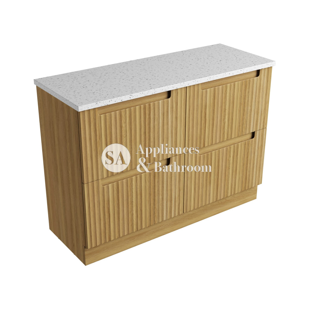 Aulic 1200mm Lovina Modern Bathroom Vanity with Solid Surface Top, Snow White Finish - Perfect for Master Bathrooms, Powder Rooms & Home Renovations