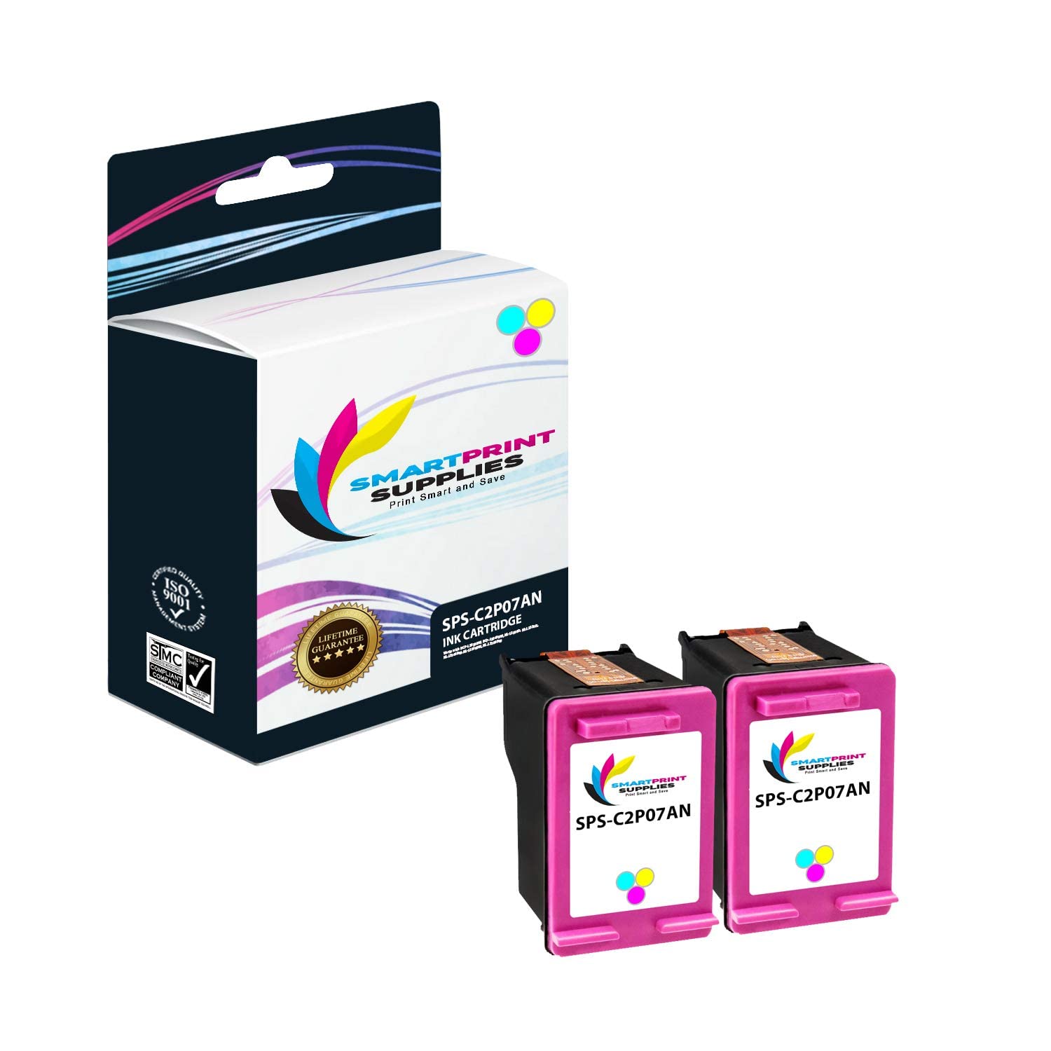 High-Yield HP 62XL C2P07AN Compatible Ink Cartridge Replacement (2-Pack) - Works with HP Envy 5640/5642/5643 & OfficeJet 5740/5745 Printers - 415 Pages per Cartridge - Ideal for Home & Office Printing Needs