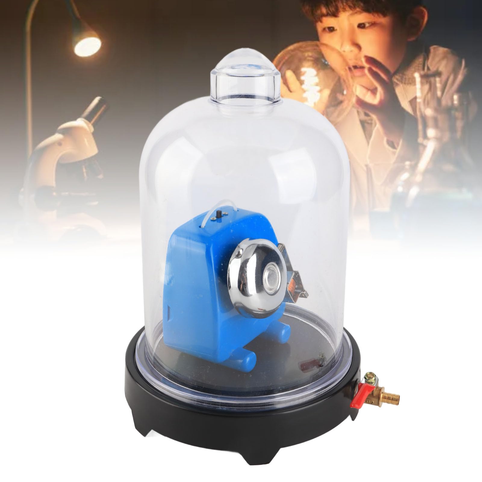 Transparent PVC Vacuum Bell Jar with Base - Physics Sound Demonstration Kit for Laboratory Experiments | Perfect for Science Classrooms, STEM Education & Vacuum Effect Studies