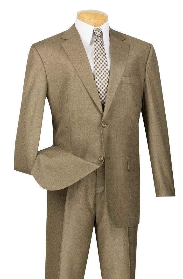 Regular Fit 2-Piece Suit Set with Textured Weave in Taupe - Perfect for Business Meetings, Office Wear & Formal Occasions