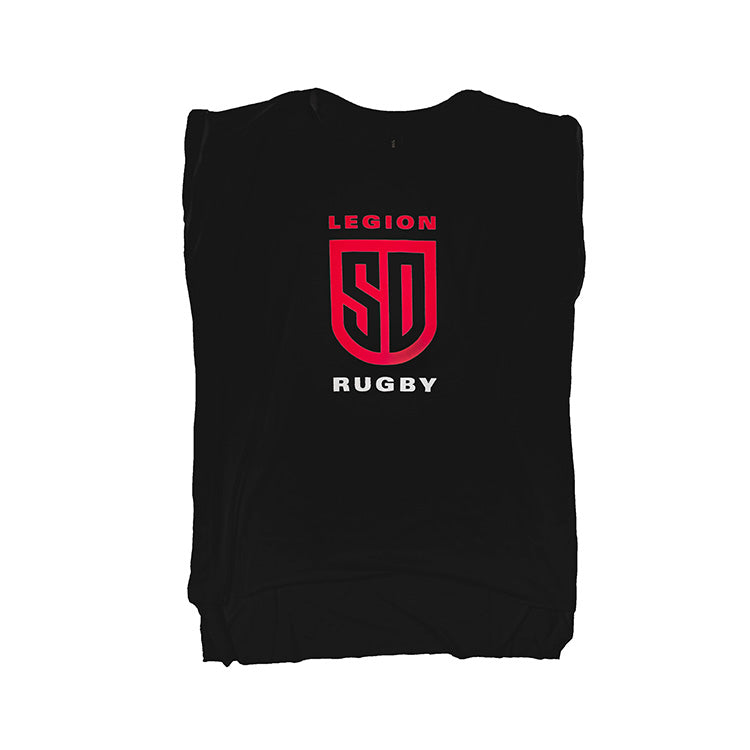 SD Legion Shield Women's Rolled Cuff Black T-Shirt | Soft Cotton Casual Tee for Everyday Wear | Perfect for Workouts, Lounging & Street Style
