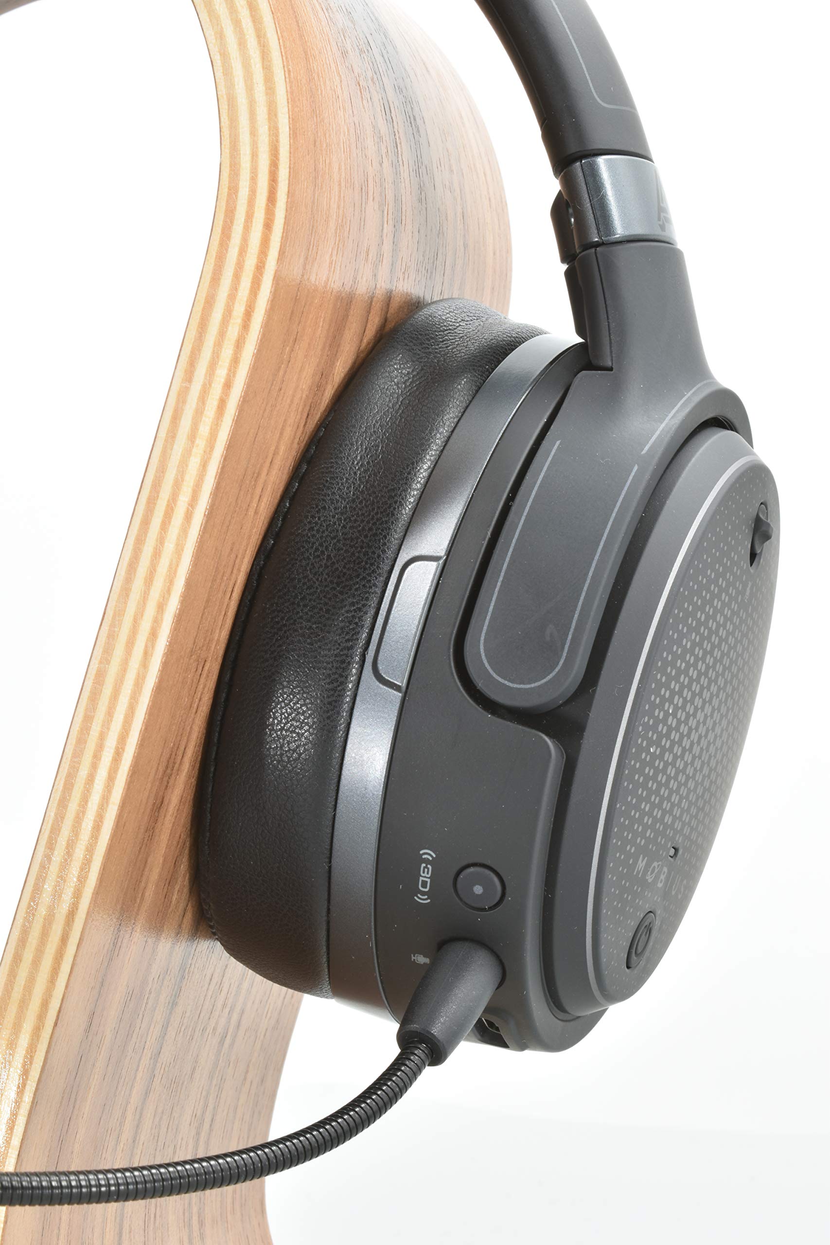 Dekoni Replacement Earpads for Audeze Mobius & Penrose Gaming Headsets - Premium Leather Foam Cushions (Black, 1 Pair) - Perfect for Long Gaming Sessions & Noise Isolation