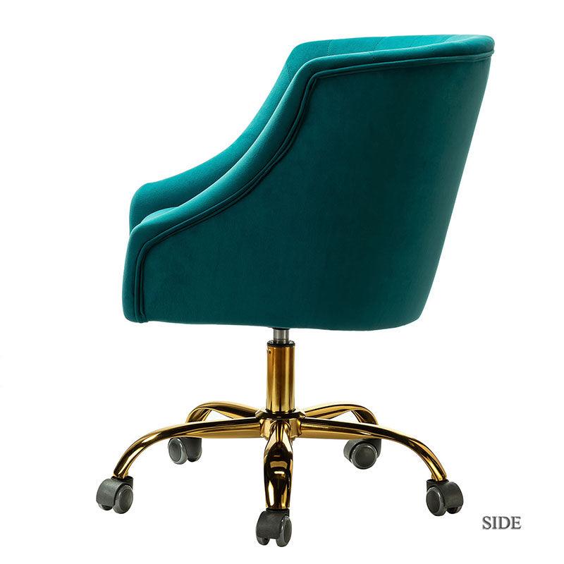 Penelope Velvet Tufted Office Chair - Ergonomic Executive Desk Chair with Lumbar Support - Perfect for Home Office, Gaming & Workspace Comfort