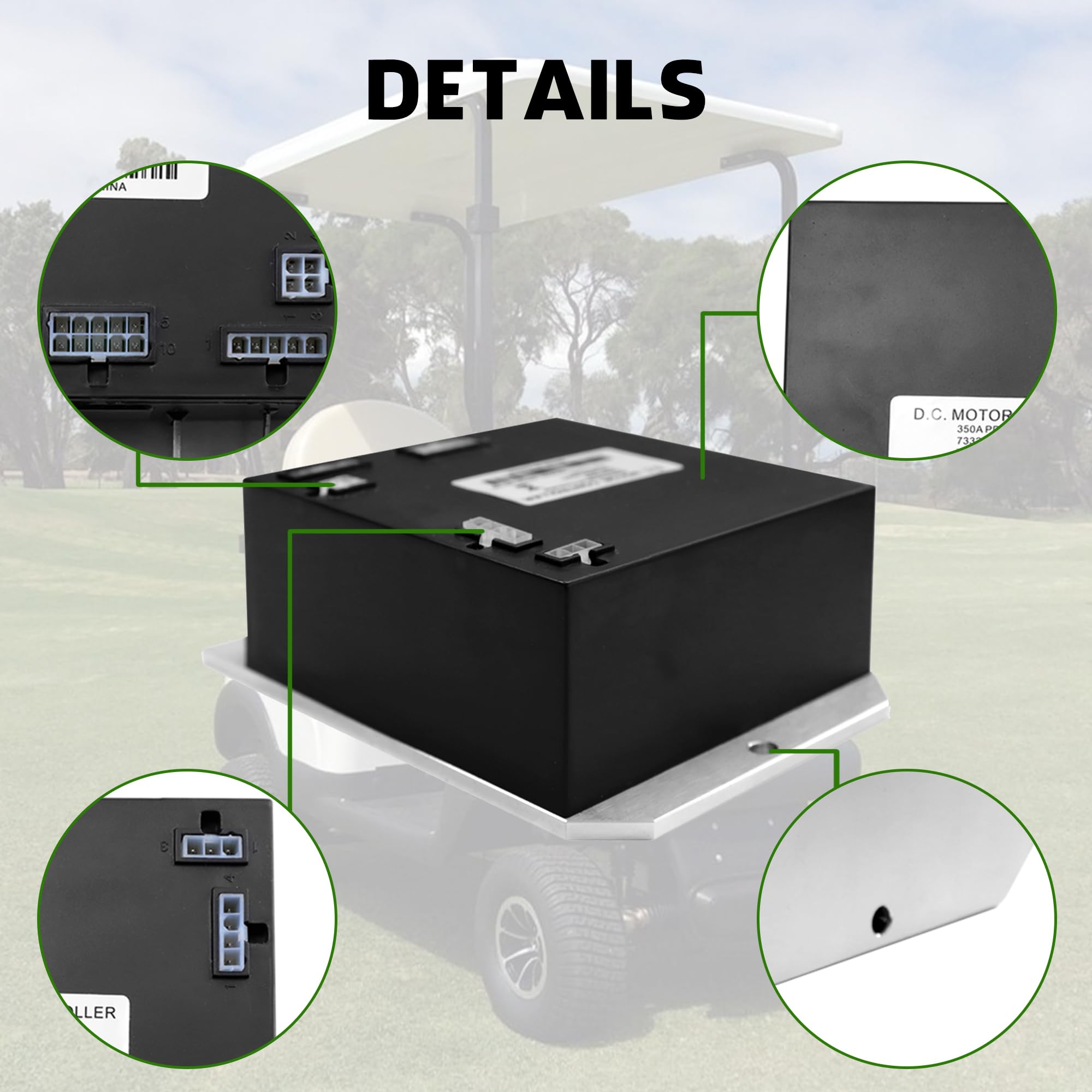 36V 350A Curtis Golf Cart Motor Controller Replacement for EZGO TXT (2000-2019) - Compatible with Models 73326-G02/G04/G05/G06/G07/G08 - Perfect for Golf Cart Performance Upgrades & Maintenance
