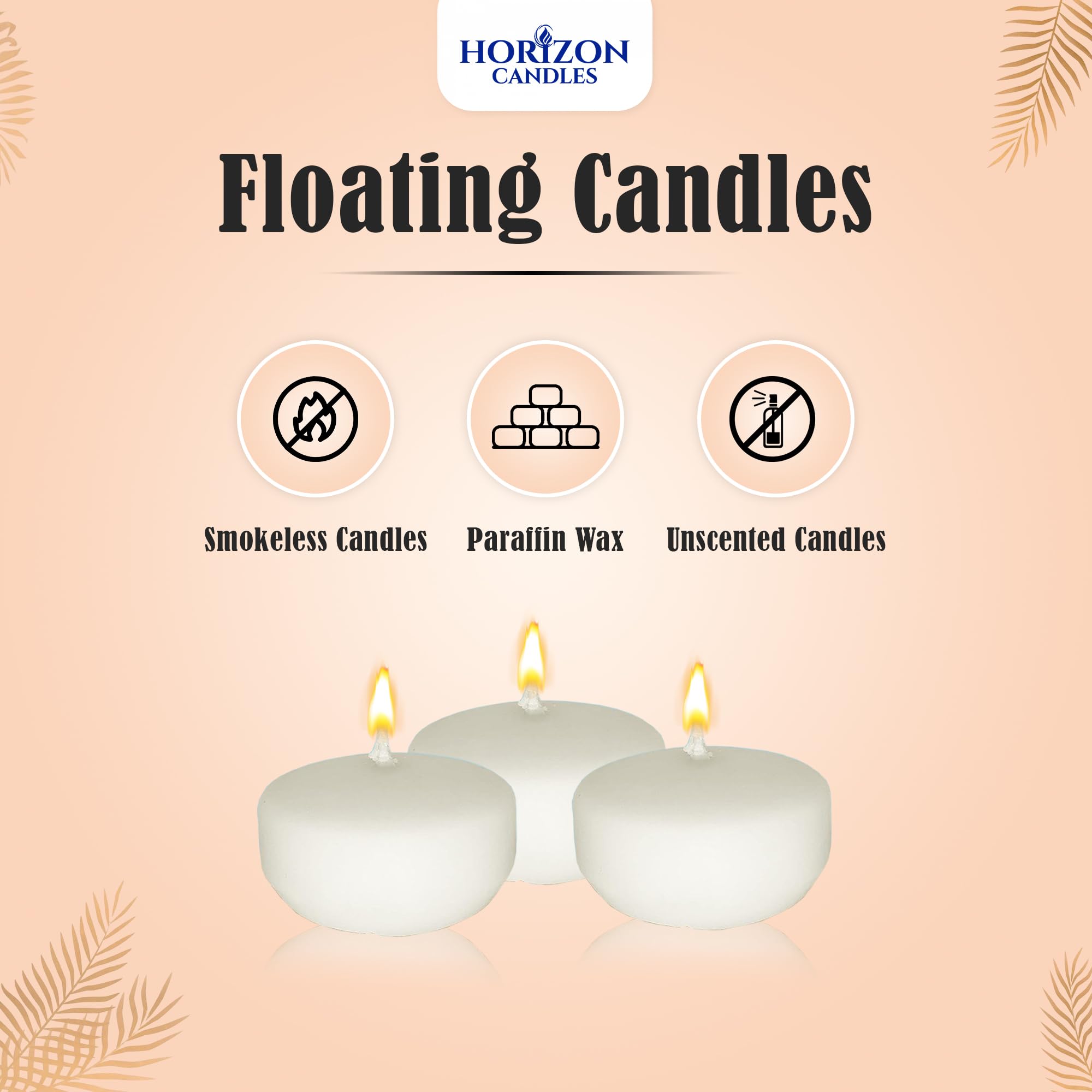 Unscented Floating Candles 24-Pack - 2